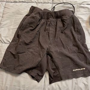 Medium Alphalete Black Athletic Shorts